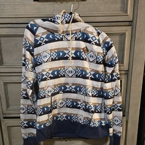 Burton Men's Geometric Sweater - Blue and Tan